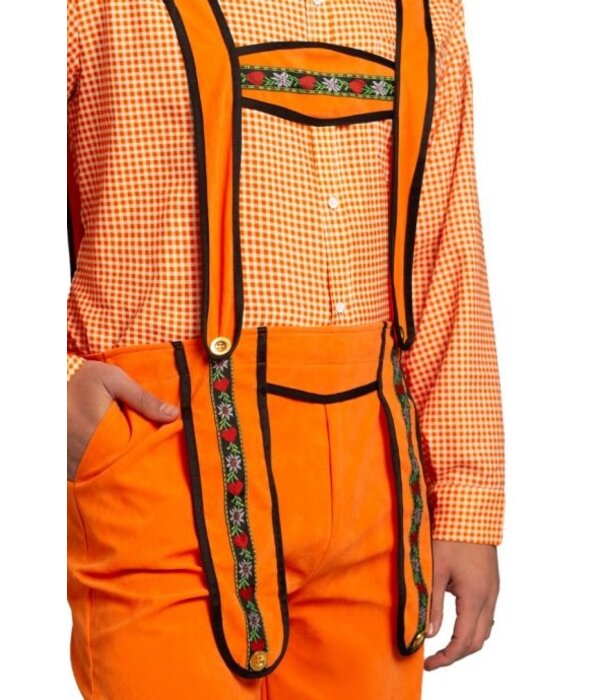 Lederhose Johann Oranje Lang