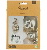 Golden Latte 50 Jaar Ballonnen Mix 12st (33cm)