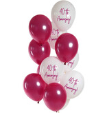 Ballonnenmix 40th Anniversary Ruby 12st (33cm)