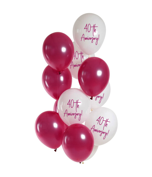 Ballonnenmix 40th Anniversary Ruby 12st (33cm)