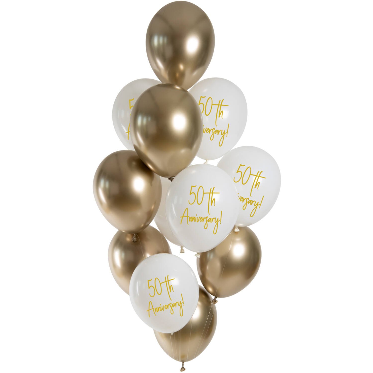 Folat - Ballonnen Golden Anniversary (12 stuks)