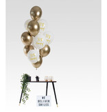 Ballonnenmix  50th Anniversary Goud 12st (33cm)