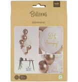 Ballonnenmix  50th Anniversary Goud 12st (33cm)