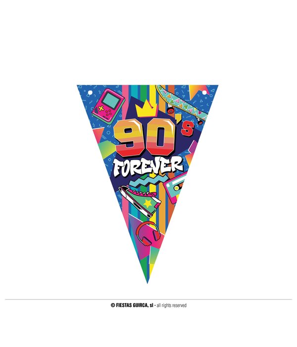 Forever 90's Vlaggenlijn (3m)