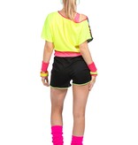 Jaren 80 Aerobic Set Dames Neon