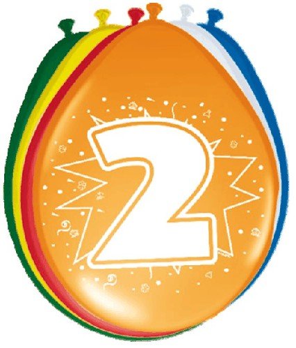 Ballonnen &apos;2&apos; (8 st) afbeelding