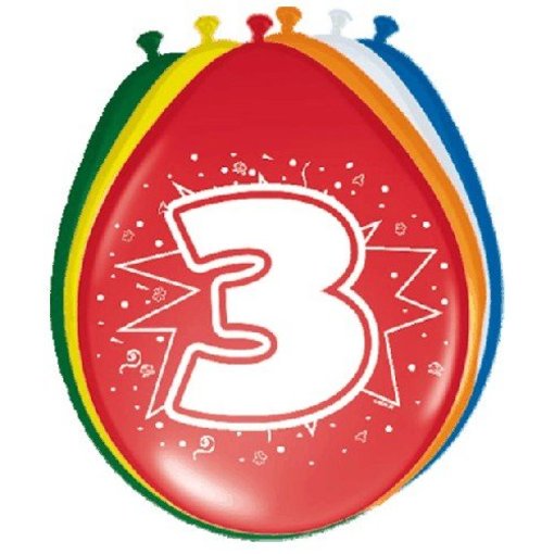 Ballonnen '3' (8 st)