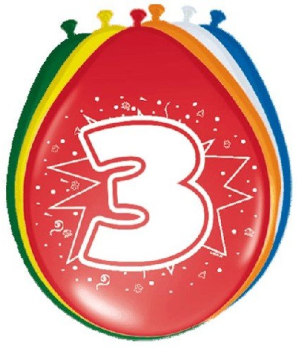 Ballonnen '3' (8 st)