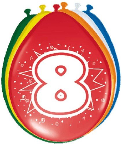 Ballonnen &apos;8&apos; (8 st) afbeelding