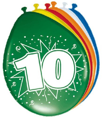 Ballonnen &apos;10&apos; (8 st) afbeelding