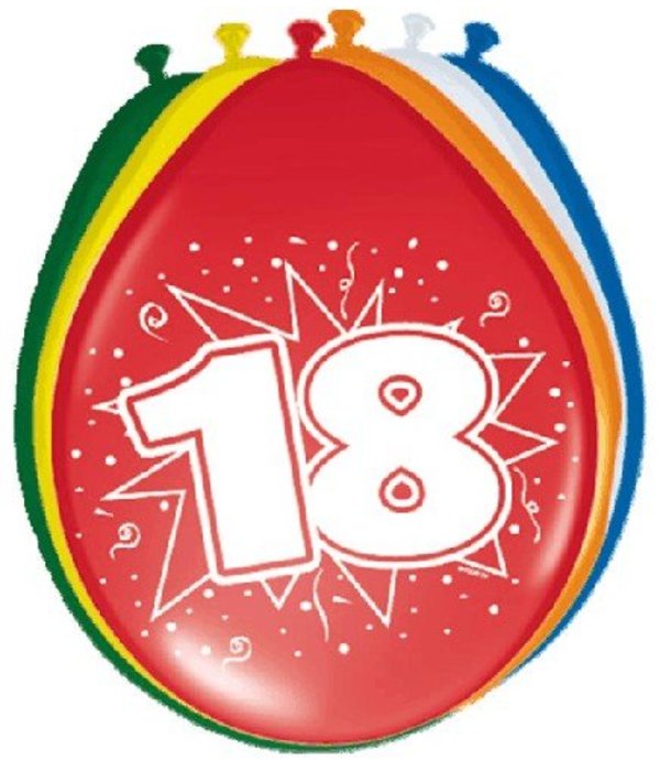 Ballonnen '18' (8 st)