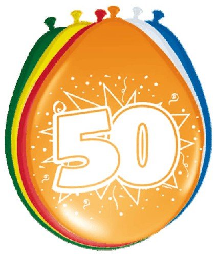 Ballonnen &apos;50&apos; (8 st) afbeelding