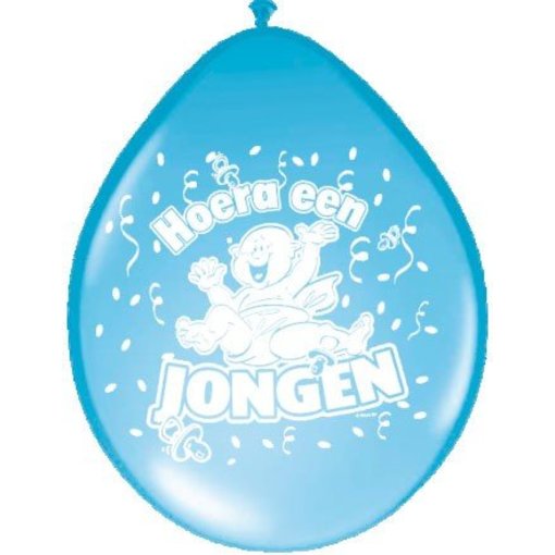 Ballonnen 'Hoera een jongen' (8 st)