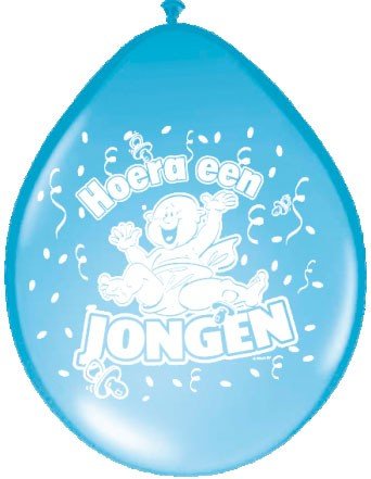 Ballonnen &apos;Hoera een jongen&apos; (8 st) afbeelding
