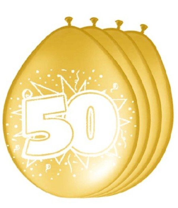 Ballonnen '50' goud (8 st)