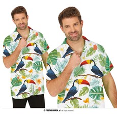 Overhemd Toekan Tropisch Korte Mouw