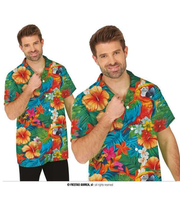 Overhemd Flowers Tropisch Korte Mouw