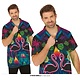 Overhemd Flamingo Neon Tropisch Korte Mouw