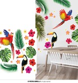 Tropische Muursticker Set Toekan Hawaii