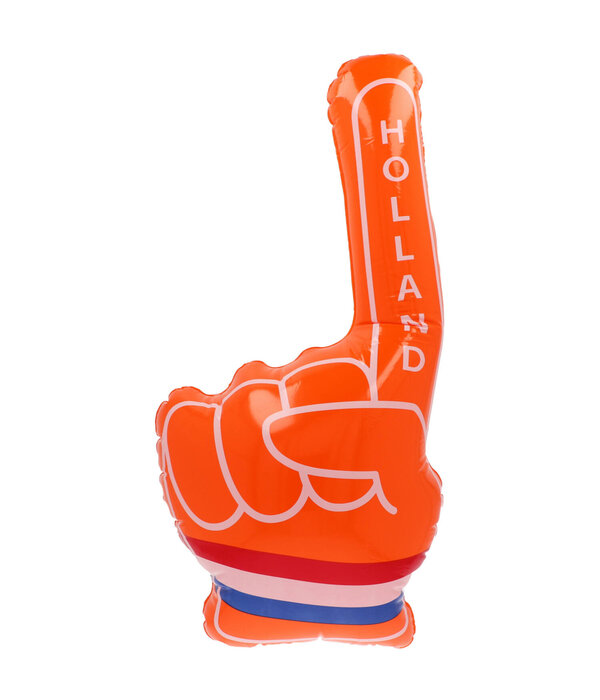 Opblaasbare Hand Oranje Holland (79x33cm)