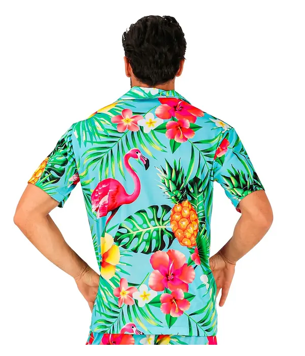 Zomer Partyblouse Flamingo Volwassen