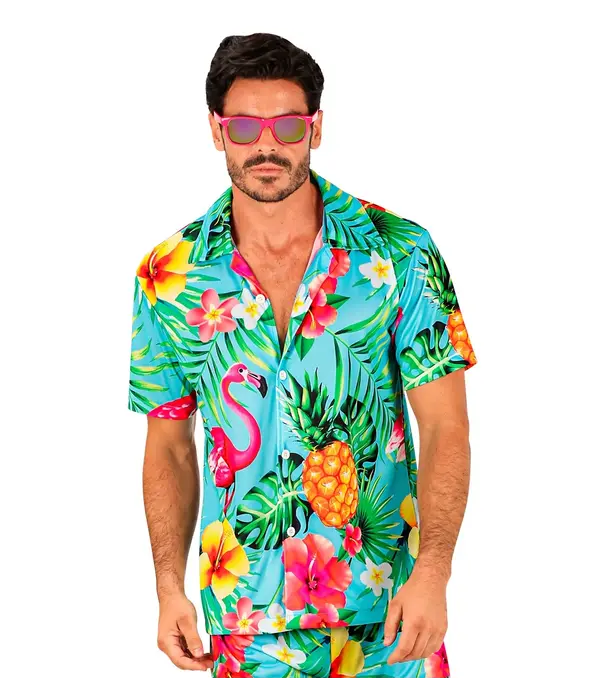 Zomer Partyblouse Flamingo Volwassen