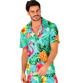 Zomer Partyblouse Flamingo Volwassen