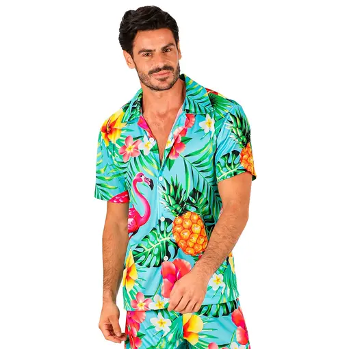 Zomer Partyblouse Flamingo Volwassen