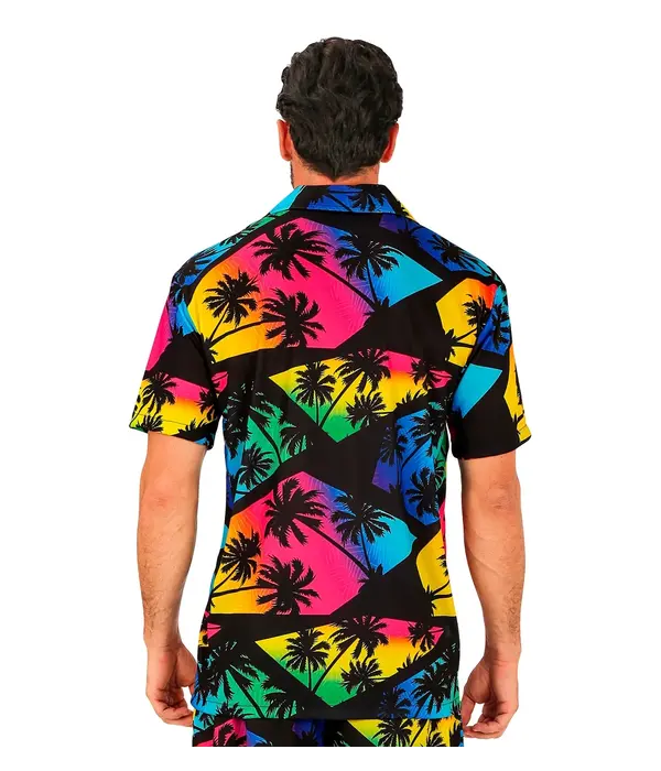 Zomer Partyshirt Palmbomen Neon