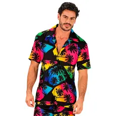 Zomer Partyshirt Palmbomen Neon