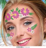 Gezicht Stickers Bloemen Roze