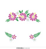 Gezicht Stickers Bloemen Roze