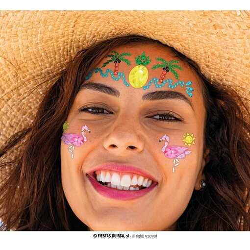 Gezicht Stickers Tropisch Hawaii