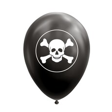 Ballonnen Zwart Doodskop Pirate (8st)