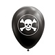 Ballonnen Zwart Doodskop Pirate (8st)