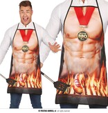 Barbecue Schort Gespierde Man Mister BBQ