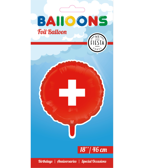 Folieballon Zwitserland (46cm)