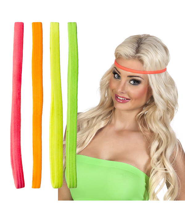 Elastische Haarbandjes Neon (4st)