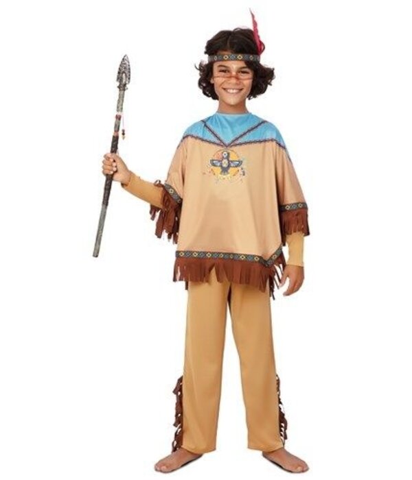 Indianen Jongen Verkleedset 4-Delig Lonato