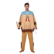 Indianen outfit Heren Bruin/Blauw Yakimo