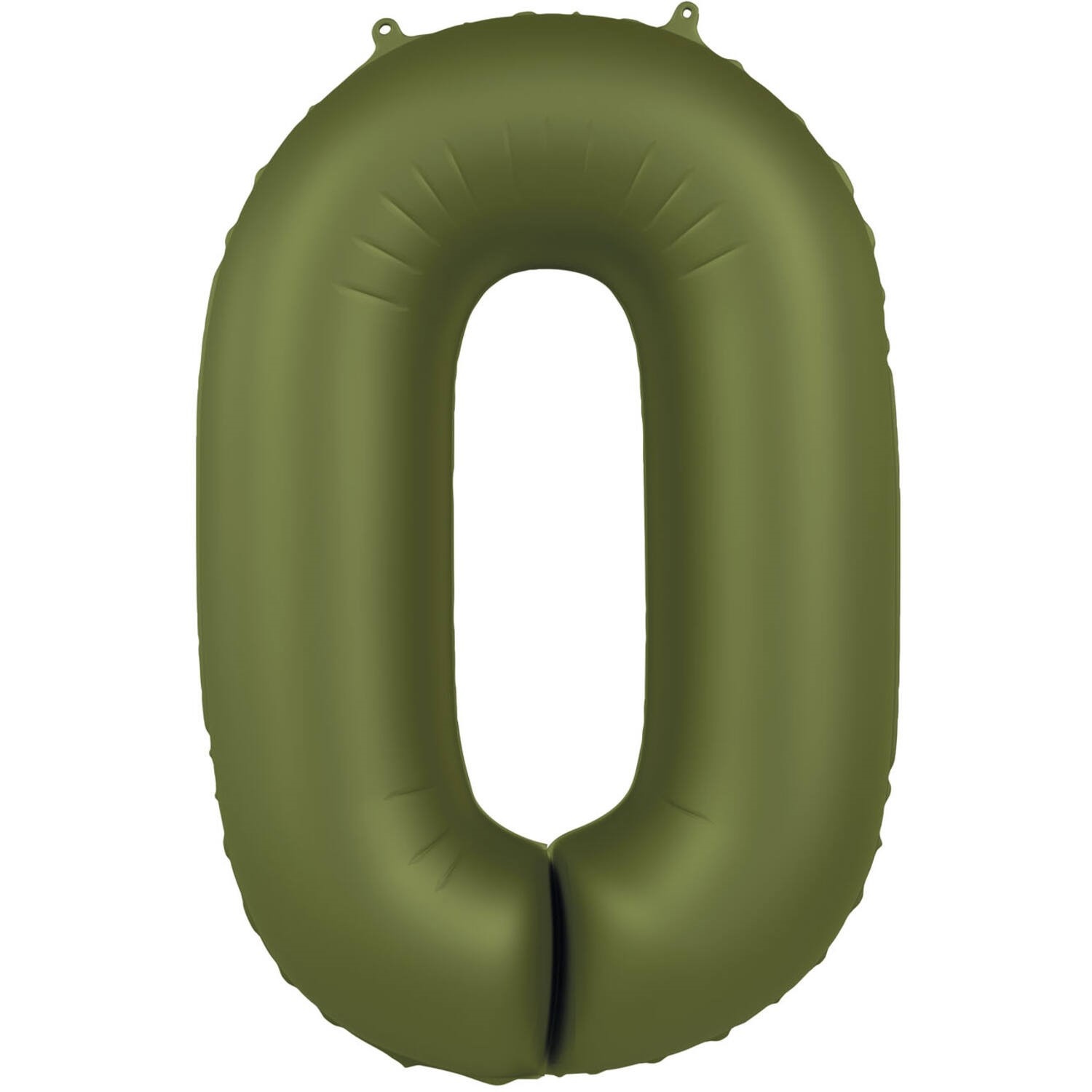 Folat - Folieballon Cijfer 0 Olive Green - 86 cm