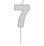 Cijferkaars '7' Zilverkleurig 5cm