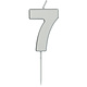 Cijferkaars '7' Zilverkleurig 5cm