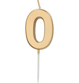 Cijferkaars '0' Goudkleurig 5cm