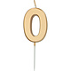 Cijferkaars '0' Goudkleurig 5cm