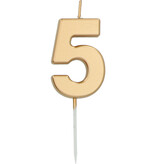 Cijferkaars '5' Goudkleurig 5cm