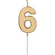 Cijferkaars '6' Goudkleurig 5cm