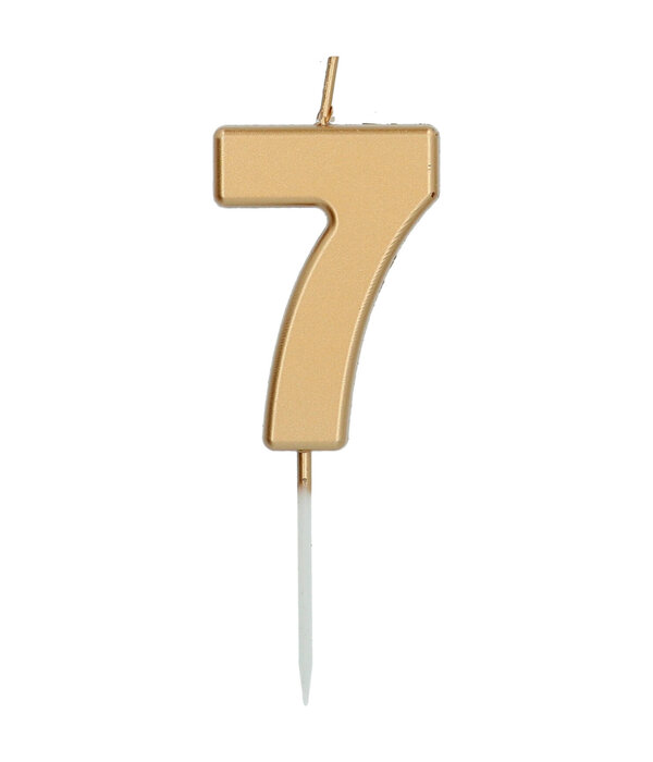 Cijferkaars '7' Goudkleurig 5cm