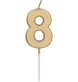 Cijferkaars '8' Goudkleurig 5cm