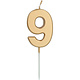 Cijferkaars '9' Goudkleurig 5cm
